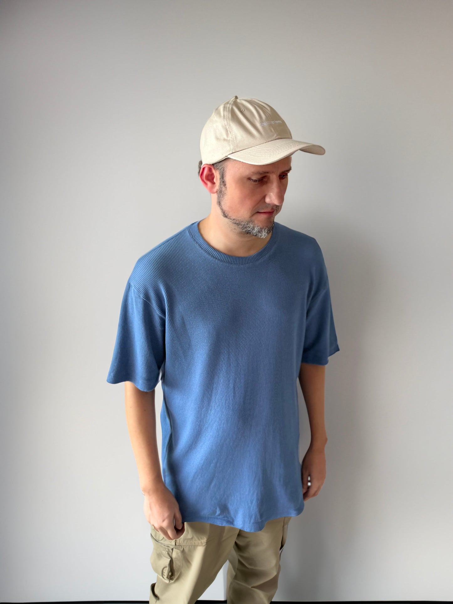 PE Loose Fit - Waffle Steel Blue
