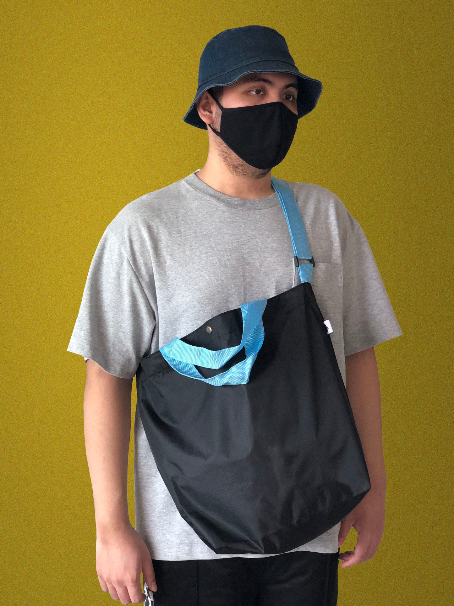 Messenger Tote Bag - Black