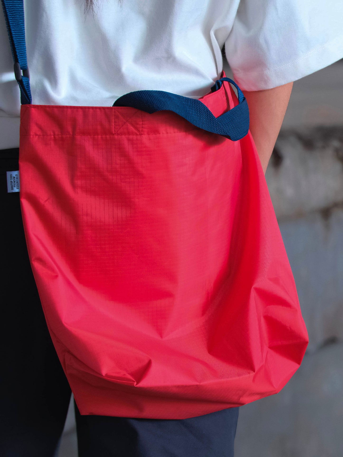 Messenger Tote Bag - Red
